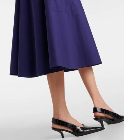 Vince Pull-on Full Skirt In Blue
