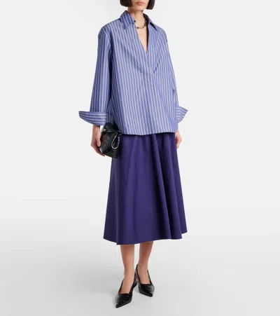 Vince Pull-on Full Skirt In Blue