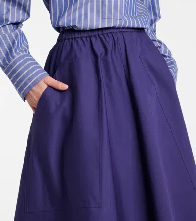 Vince Pull-on Full Skirt In Blue
