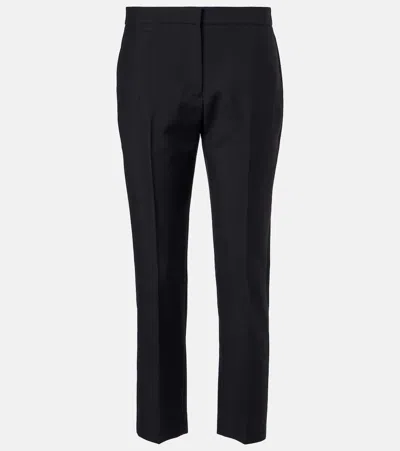 Alexander Mcqueen Wool And Mohair Cropped Straight Pants