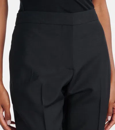 Alexander Mcqueen Wool And Mohair Cropped Straight Pants