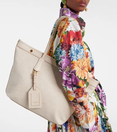 Dolce & Gabbana Canvas And Leather Tote Bag