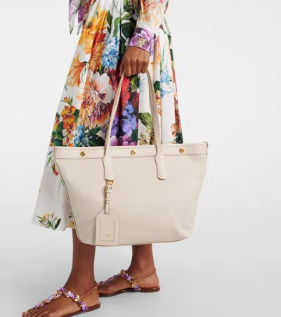 Dolce & Gabbana Canvas And Leather Tote Bag