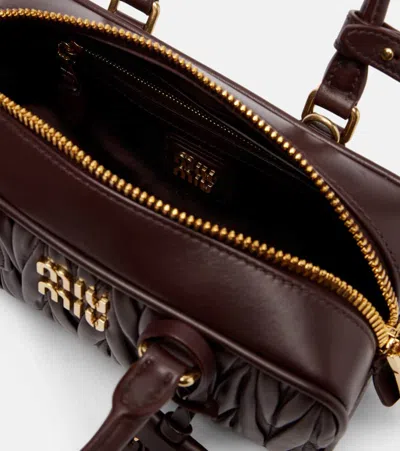 Miu Miu Arcadie Small Matelassé Leather Tote Bag
