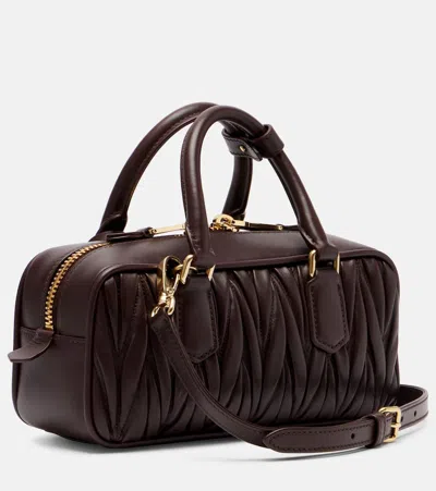 Miu Miu Arcadie Small Matelassé Leather Tote Bag