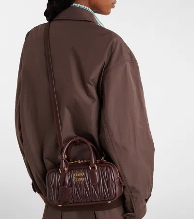 Miu Miu Arcadie Small Matelassé Leather Tote Bag