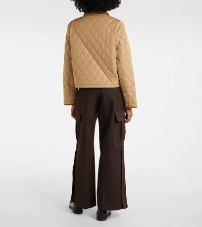 Burberry Cropped Quilted Nylon Jacket