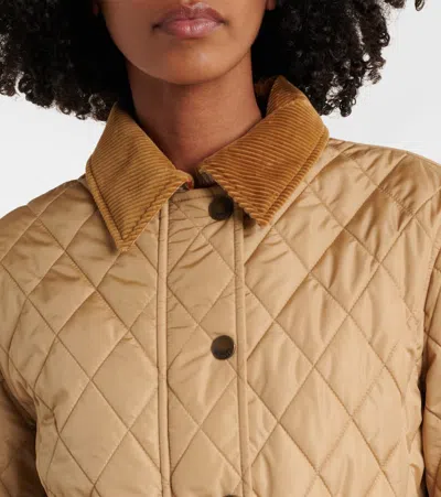 Burberry Cropped Quilted Nylon Jacket