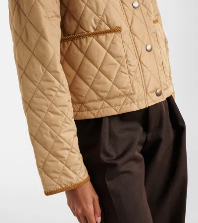 Burberry Cropped Quilted Nylon Jacket