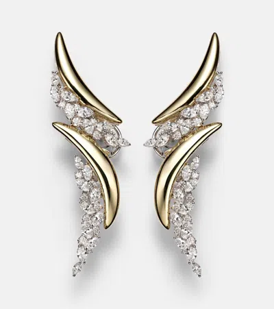 Yeprem Golden Strada 18kt Gold Earrings With Diamonds