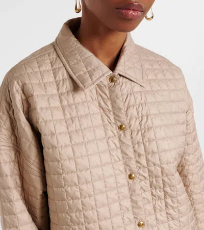 Moncler Reversible Quilted Shirt Jacket In Neutral