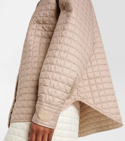 Moncler Reversible Quilted Shirt Jacket In Neutral