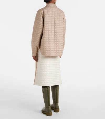 Moncler Reversible Quilted Shirt Jacket In Neutral