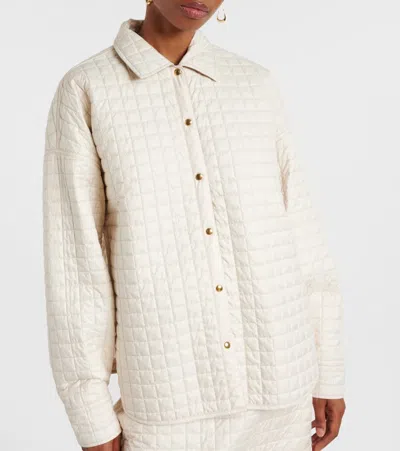 Moncler Reversible Quilted Shirt Jacket In Neutral