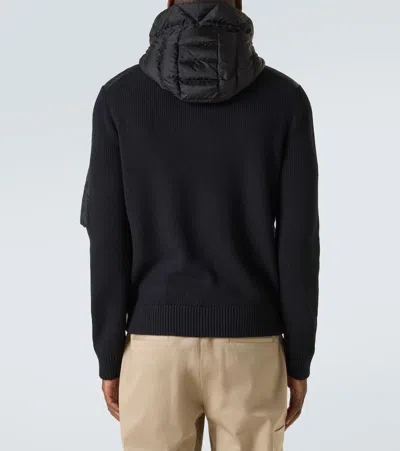 Moncler Wool Blend Tricot Down Jacket