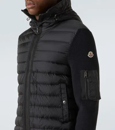 Moncler Wool Blend Tricot Down Jacket