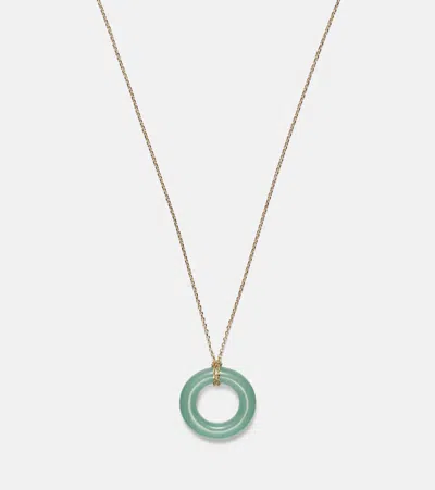 Mateo Donut 14kt Gold Necklace With Jade