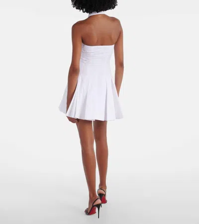 Balmain Halterneck Cotton Poplin Minidress