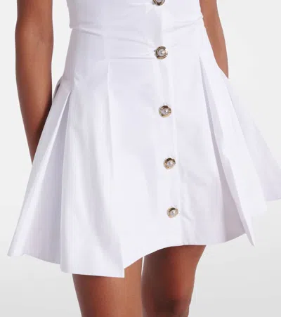 Balmain Halterneck Cotton Poplin Minidress