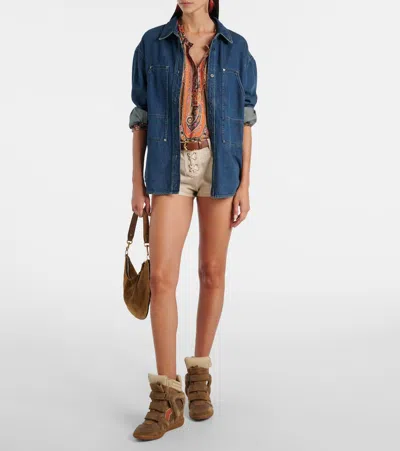 Isabel Marant Bekett Suede Wedge Sneakers