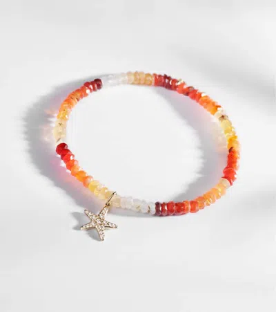 Sydney Evan Starfish Small 14kt Gold Charm Bracelet With Diamonds