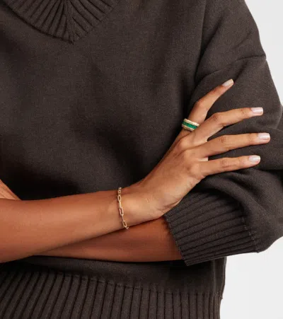 Shay Jewelry 18kt Gold Ring With Emeralds And Diamonds