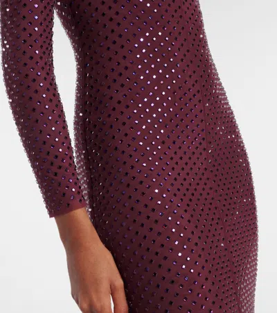 Self-portrait Cutout Embellished Mesh Gown