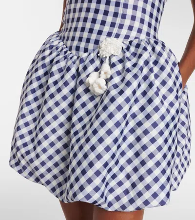 Self-portrait Gingham Taffeta Minidress