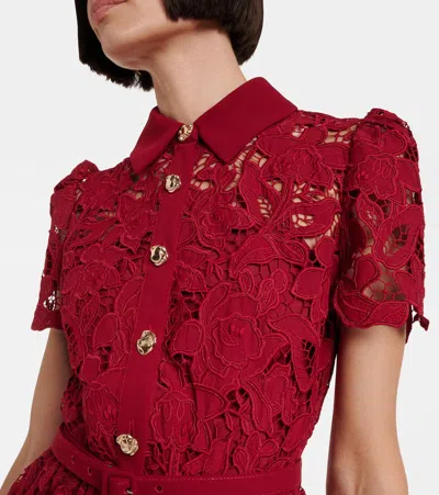 Self-portrait Belted Lace Minidress