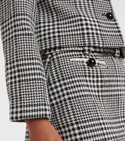 Self-portrait Wool Houndstooth Tailored Jacket Jackets Multicolor