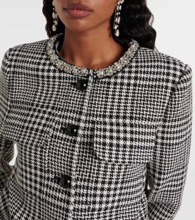 Self-portrait Wool Houndstooth Tailored Jacket Jackets Multicolor