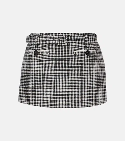 Self-portrait Belted Houndstooth Skort