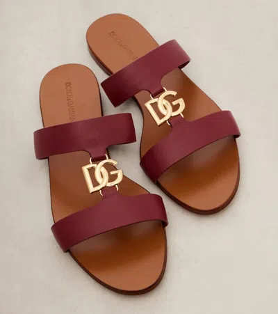Dolce & Gabbana Dg Leather Slides