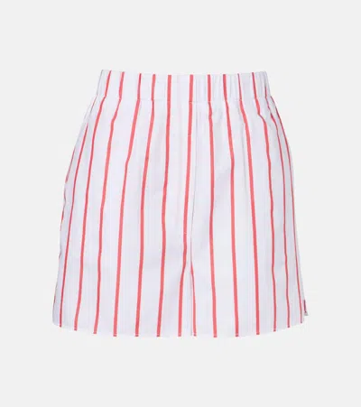 The Frankie Shop Lui Striped Cotton Poplin Shorts