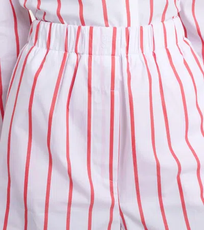 The Frankie Shop Lui Striped Cotton Poplin Shorts