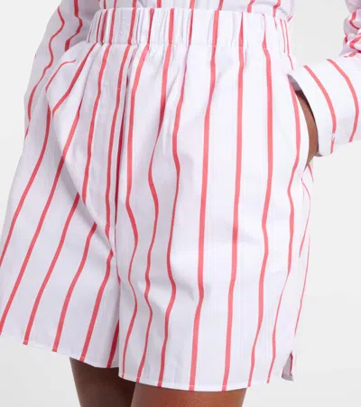 The Frankie Shop Lui Striped Cotton Poplin Shorts