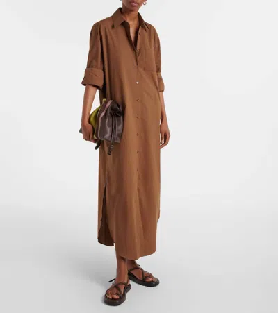 The Frankie Shop Helena Cotton Shirt Dress