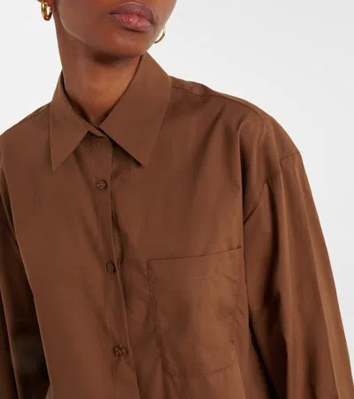 The Frankie Shop Helena Cotton Shirt Dress