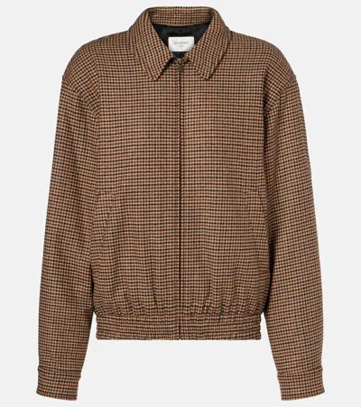 Saint Laurent Houndstooth Padded Jacket