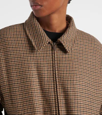 Saint Laurent Houndstooth Padded Jacket