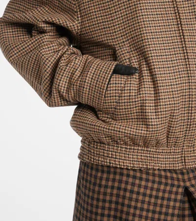 Saint Laurent Houndstooth Padded Jacket