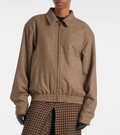 Saint Laurent Houndstooth Padded Jacket