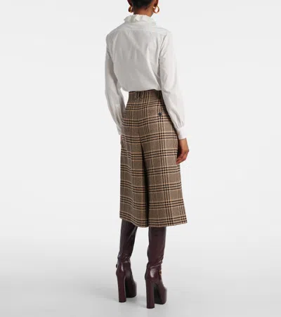 Saint Laurent Mid-rise Silk And Cashmere Culottes