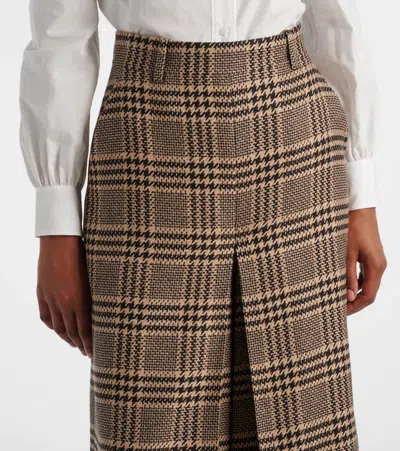 Saint Laurent Mid-rise Silk And Cashmere Culottes