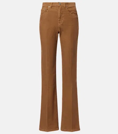 Saint Laurent Clyde Cotton Corduroy Wide-leg Pants