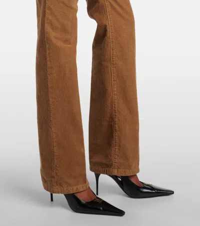 Saint Laurent Clyde Cotton Corduroy Wide-leg Pants