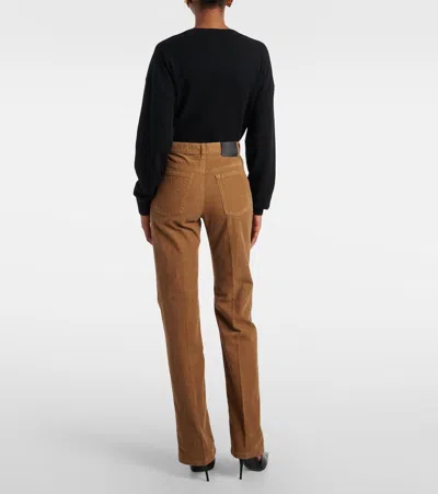 Saint Laurent Clyde Cotton Corduroy Wide-leg Pants