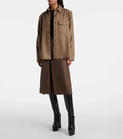 Saint Laurent Houndstooth Overshirt
