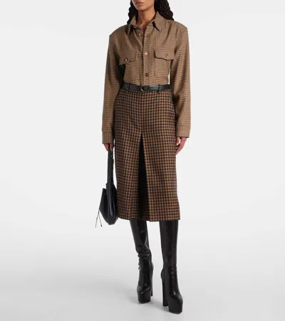 Saint Laurent Houndstooth Overshirt