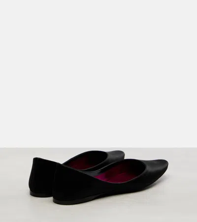 Saint Laurent Lou Satin Crêpe Ballet Flats